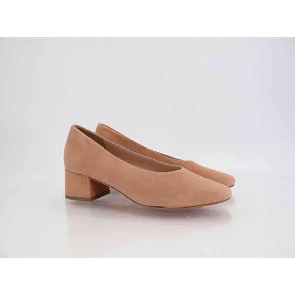 Loeffler Randall Brooks Pump Women's Size 6 B Tan Suede Block Heel Shoes - Picture 1 of 11